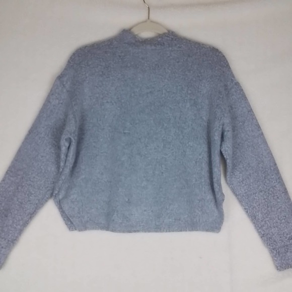 Abound Mock‎ Neck Cropped Sweater Size X Small in Gray and White - Picture 2 of 11